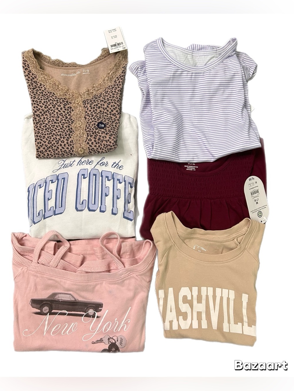 Girls Size 6-8 Tops Bundle 45 Pieces Gap Abercrombie Children’s Place etc